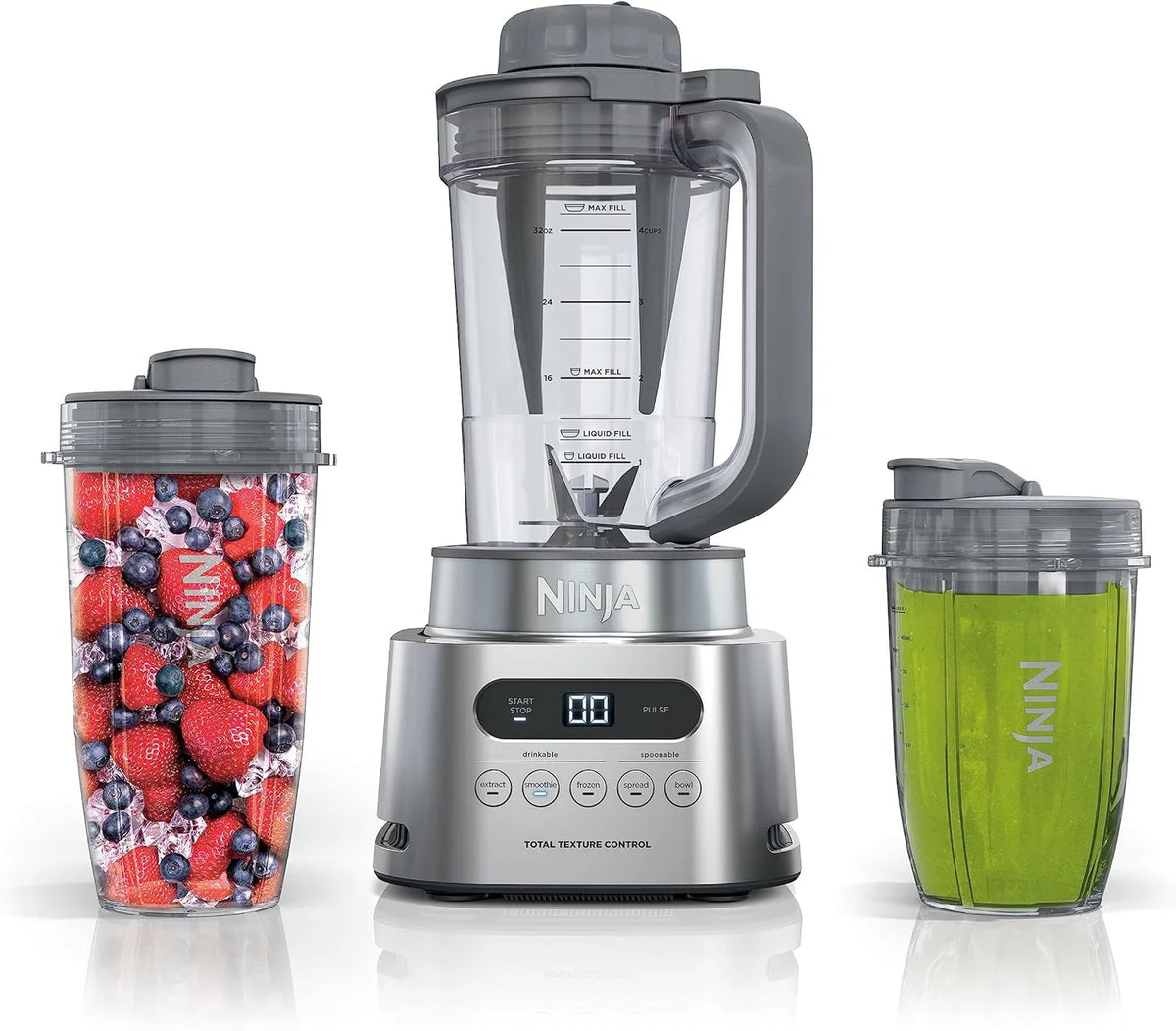 Ninja SS151 Twisti Blender Duo, High Speed 1600 WP Smoothie Nutrition Extractor