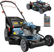 SENIX 20" Gas Lawn Mower, 144 cc Gas Powered Lawnmower, 4-Cycle Engine Walk-Behind