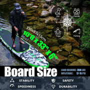 FunWater Inflatable Stand Up Paddle Board with Premium SUP Paddle Accessories, Non-Slip EVA Deck, 11'/10'6' Paddle