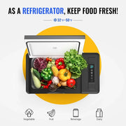 BougeRV 12 Volt Refrigerator 12V Car Fridge 23 Quart Portable Freezer Compressor Cooler 12/24V DC 110~240 Volt AC for Truck Van RV Camper SUV Travel Camping Road Trips Tailgating -7℉~50℉