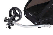 2-Seat Bicycle Trailer and Stroller – Black