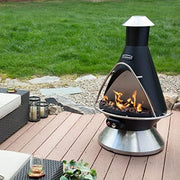 COH-600 Propane Fire Pit, Patio Heater with Tip-Over Safety Switch, 8 lbs. Lava Rocks Included, 31" x 31" x 48"
