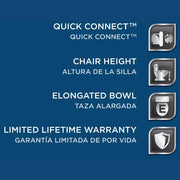 Glacier Bay 2-Piece 1.28 GPF High Efficiency Single Flush Elongated Toilet in White