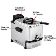 Ultimate Steel Deep Fryer with Basket 3.5 Liter Oil and 2.6 Pound Food Capacity