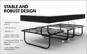 Econohome Folding Bed with Mattress - 75x31 Cot Size Bed Frame - Portable Foldable Roll Away Adult Bed for Guest - 5