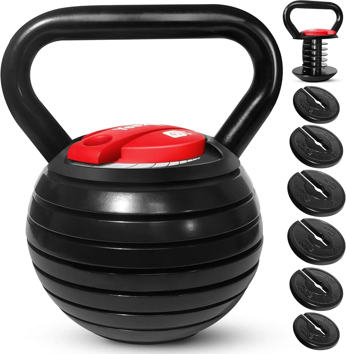 Yes4All Adjustable Kettlebell, Kettle Grip, Kettlebell Handle, Convert to Kettlebells Weight Set