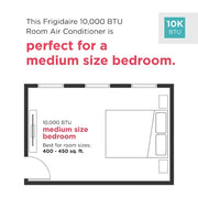 Frigidaire 8, 000 BTU Window Room Air Conditioner with Wi - Fi up to 350 Sq Ft, White