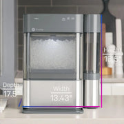 GE Profile Opal 2.0 with 0.75 Gallon Tank, Chewable Crunchable Countertop Nugget Ice Maker, Scoop included, 38 lbs in 24 hours, Pellet Ice Machine with WiFi & Smart Connected, Stainless Steel