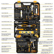 Tool Kit Box Drill Set: DEKOPRO Home Mechanic Toolbox with 12V Power Cordless Drill