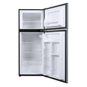 Galanz 4.6. Cu ft Two Door Mini Refrigerator with Freezer, Stainless Steel