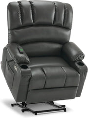 Heated Lift Recliner for Seniors with USB & Cup Holders