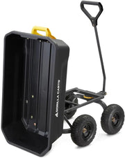 7GCG-NF Heavy-Duty Poly Dump Garden Cart with No-Flat Tires, 7 Cubic Feet, 1200-Pound Capacity, Black, Amazon Exclusive