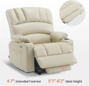 Heated Lift Recliner for Seniors with USB & Cup Holders