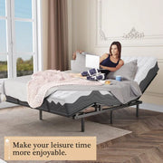 Adjustable Bed Frame -Wireless Remote -Memory Function -Adjustable Bed Base -Head and Foot Lift Incline -Zero Gravity -Quiet Motorfor Lying Down, Reading, Watching TV,Fatigue,BackacheFULL