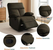 Small Swivel Rocker Recliner Chair for Compact Spaces