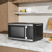 Hamilton Beach 1.1 cu ft Countertop Microwave Oven, Black and Stainless Steel