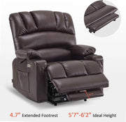 Heated Lift Recliner for Seniors with USB & Cup Holders