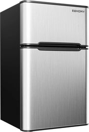 3.2 Cu.Ft Mini Fridge with Freezer – 2-Door Compact Refrigerator for Bedroom, Dorm, Office or Apartment, Silver3.2 Cu.Ft Mini Fridge with Freezer – 2-Door Compact Refrigerator for Bedroom, Dorm, Office or Apartment, Silver