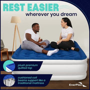 EnerPlex Queen Air Mattress with Built-in Pump - 16 Inch Double Height Inflatable Mattress for Camping