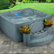 AquaRest Spas 6-Person Plug-and-Play Hot Tub – 29-Jet Square Design with Ozonator