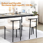 DYHOME White Dining Chairs Set of 4, Mid-Century Modern Dining Chairs, Kitchen Dining Room Chairs