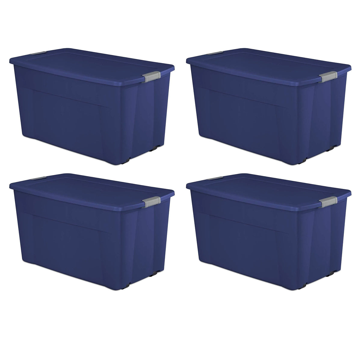 45 Gallon Wheeled Latch Tote- Stadium Blue Case of 4