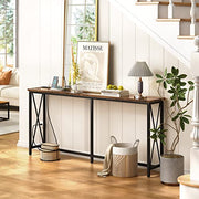 SUPERJARE 70 Inch Console Table with 2 Outlet and 2 USB Ports