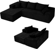 Cloud Sectional Couch with L-Shape Chaise,Modern Modular Sofa with Deep Seat, Upholstered Couches for Living Room Bedroom,No Assembly Required, Beige (Left Facing Chaise)