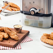 Ultimate Steel Deep Fryer with Basket 3.5 Liter Oil and 2.6 Pound Food Capacity