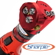 DXCL Hand-Held Cordless Tungsten Sharpener Grinder, Adjustable 15°- 45°, Diamond Ground Tapers (Auburn Red/Auburn R