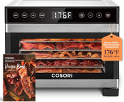 COSORI Food Dehydrator Bigger Than 7 Trays With Large 6.5" Drying Space 600W Power