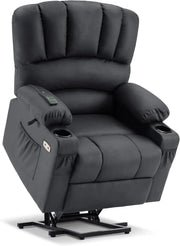 Heated Lift Recliner for Seniors with USB & Cup Holders