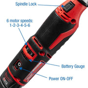 DXCL Hand-Held Cordless Tungsten Sharpener Grinder, Adjustable 15°- 45°, Diamond Ground Tapers (Auburn Red/Auburn R