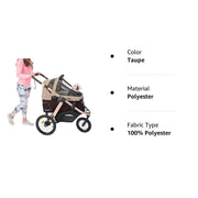 Jogging Sports Stroller with Comfort Rubber Wheels/Zipper-Less Entry/1-Hand Quick Fold/Aluminum Frame for Small/Medium Dogs Cats and Pets (Green Camo)