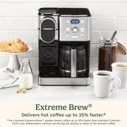 Cuisinart Coffee Maker, 12 Cup Glass Carafe, Automatic Hot & Iced Coffee Maker, Single Server Brewer, Stainless Steel, SS 16