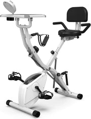 Foldable Exercise Bike Stationary Bikes for Home, 5 IN 1 Indoor Workout Bike, Cycling Bike with 16-Level Quiet Magnetic Resistance, 6.6 LBS Flywheel and 300LBS Capacity, 2025 Designed 817 X-bike