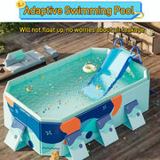 Pool Slide Inflatable Swimming Water Slide, Summer Swimming Pool Supplies Universal Trampoline Ladder Backyard Slide Home Playground Equipment