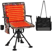 Danrelax 360 Silent Camo Hunting Blind Chair, Armrests, Side Pouch, Telescopic Legs