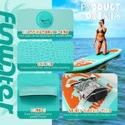 FunWater Inflatable Stand Up Paddle Board with Premium SUP Paddle Accessories, Non-Slip EVA Deck, 11'/10'6' Paddle