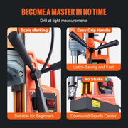 Mag Drill Press, 1550W 2" Boring Diameter, 2922lbf Power Magnetic Drill, 500 PRM, 10-Speed, Electric Drilling Machine for Metal Surface, Industrial and Home Improvement