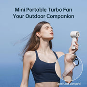 Portable Handheld Fan,Speed(1-100) Adjustable Turbo Mini Fan,5000mAh Battery Rechargeable Personal Fan with Metal Body,Digital Display,Gifts for Women Men Travel/Camping/Outdoor-Grey
