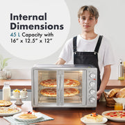 Elite Gourmet 47.5Qt, 18-Slice Convection Oven 4-Control Knobs
