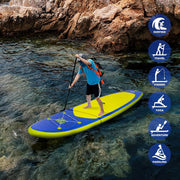 FunWater Inflatable Stand Up Paddle Board with Premium SUP Paddle Accessories, Non-Slip EVA Deck, 11'/10'6' Paddle