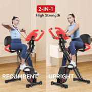 Pooboo 3 In 1 Foldable Exercise Bike Indoor Cycling Bike Workout 300Lb
