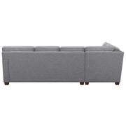 Thomasville Emilee Fabric Sectional with Storage Ottoman
