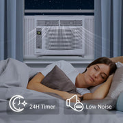 Window Air Conditioner 6000 BTU Cool to 250 Sq Ft Intelligent, LED, Remote Control, Easy to Clean Filter Screen, Can