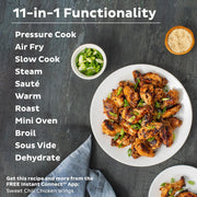 Instant Pot Duo Crisp 11-in-1 Air Fryer and Electric Pressure Cooker Combo with Multicooker Lids that Air Fries