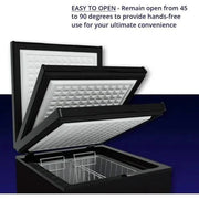Northair 3.5 Cu Ft Chest Freezer, Black – Quiet Compressor, 2 Removable Baskets, 7 Temp Settings