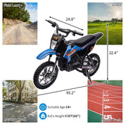 36V Kids Electric Dirt Bike, 36V, 350W, 15.5MPH, LED, 175lbs Max – Blue