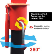 Pismire Winch Versatile 0.5T Folding Truck-Mounted Bed Crane Hoist Lift Pickup with Electric Winch 3500 lb 12V, Painted Steel 1100 lb Pickup 360 Swivel Base
